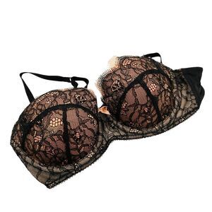 b. tempt’d Lace Black Demi Cup Bra Size 34B